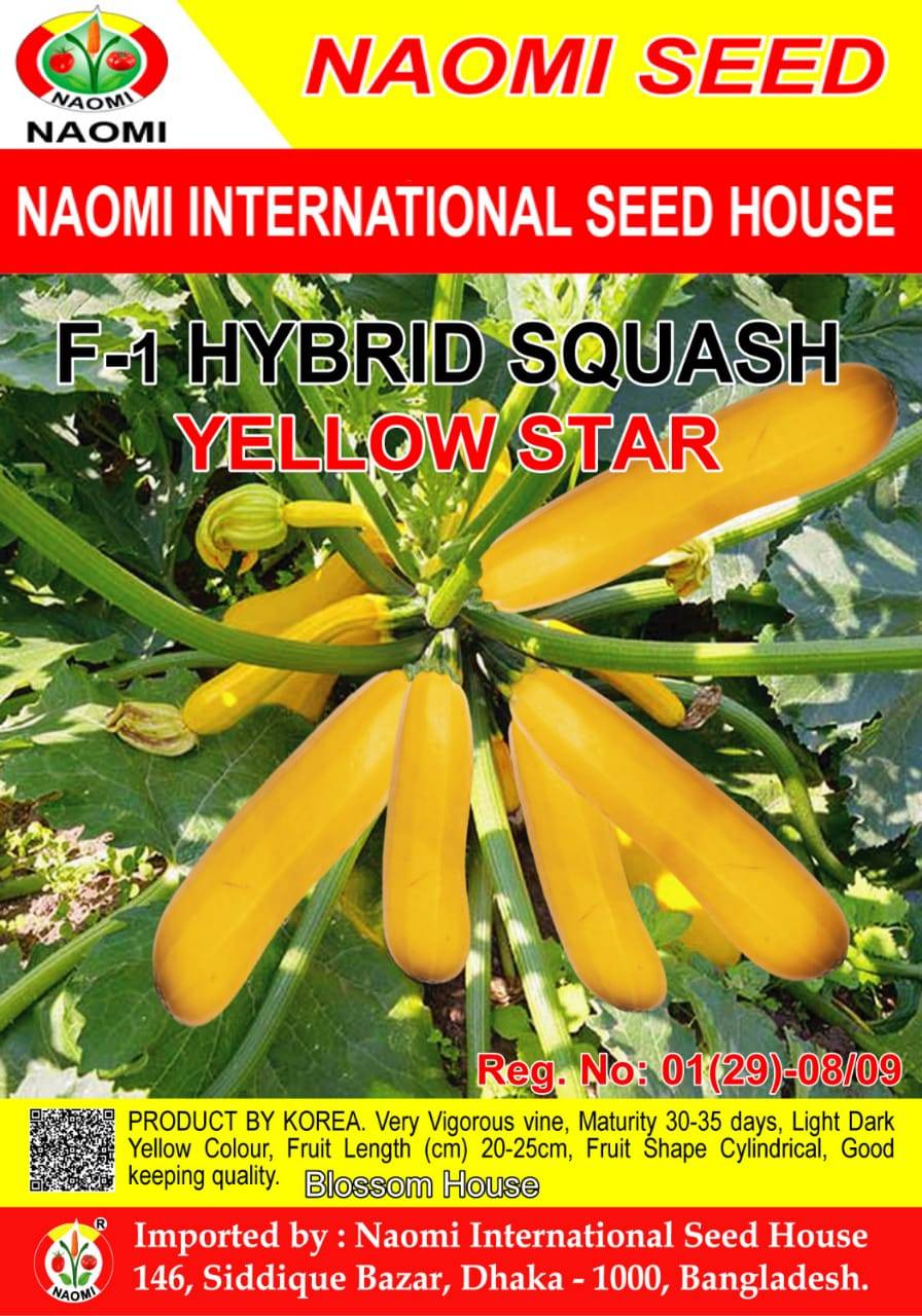 হাইব্রিড স্কোয়াশ বীজ - ইয়েলো স্টার