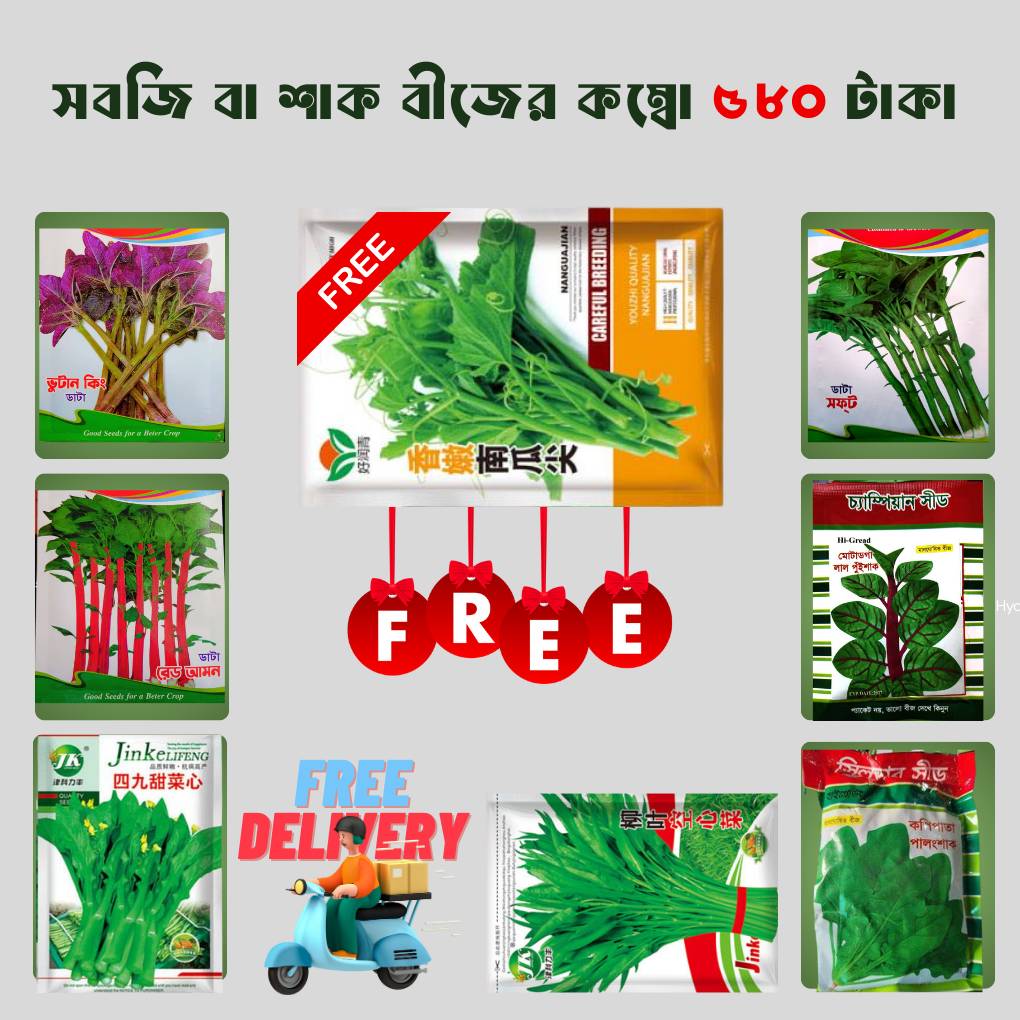 সবজি শাক বীজের কম্বো দাম মাত্র ৫৮০ টাকা